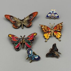 Colorful Enamel Butterfly Brooch and Pins Set JP424